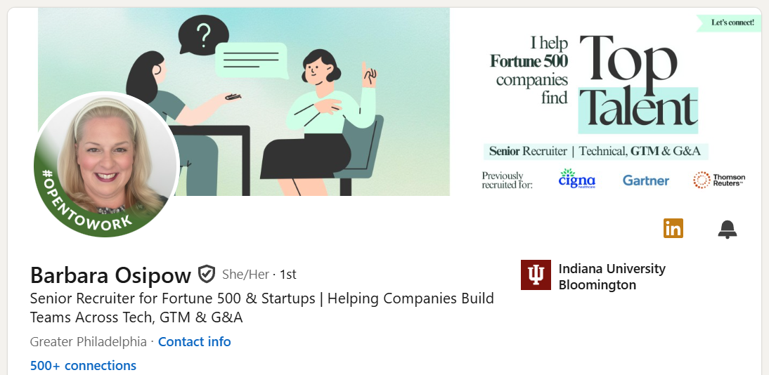 Barbara's LinkedIn Profile Makeover